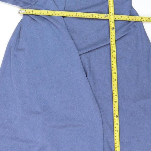 DKNY Womens Blue Knit Open Front Long Sleeve Cardigan Size 12