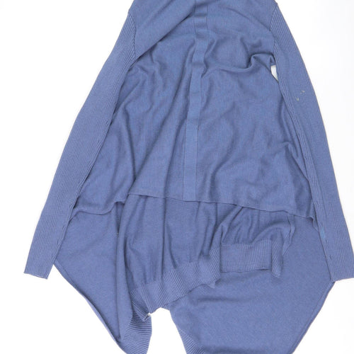 DKNY Womens Blue Knit Open Front Long Sleeve Cardigan Size 12