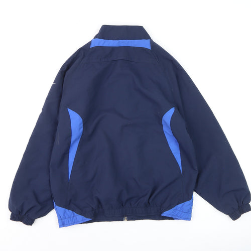 Nike Boys Blue Full Zip Track Jacket Size 10-12 Years Polyester Sportswear