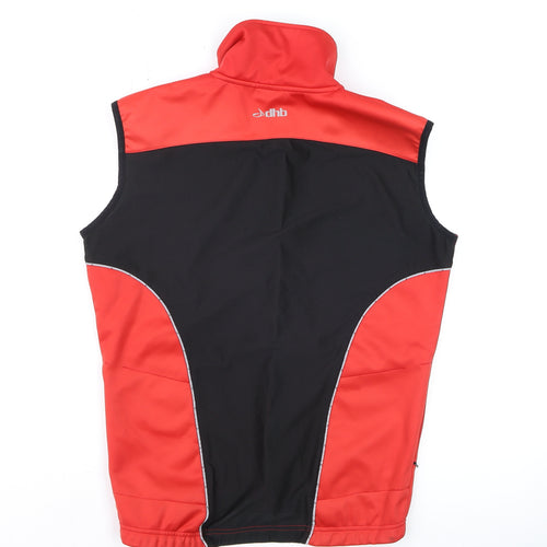 dhb Men's Red Softshell Cycling Bodywarmer Vest M Reflective Windproof