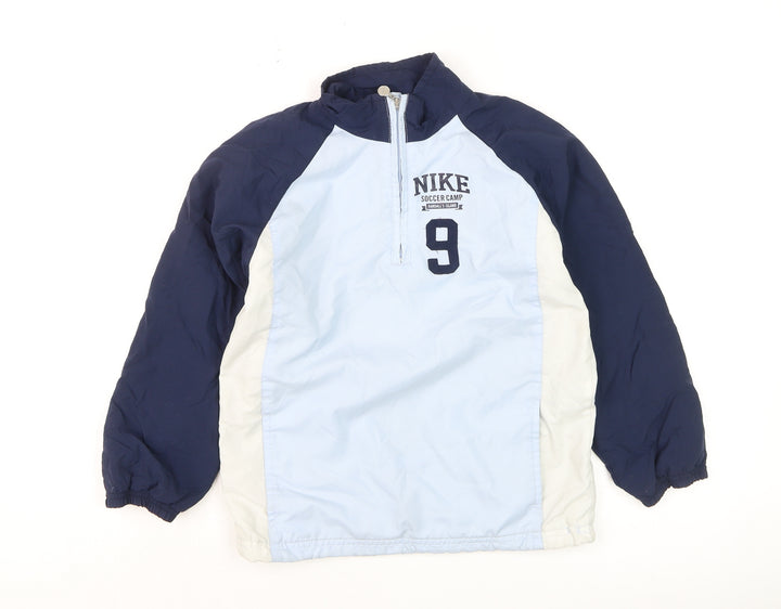 Nike Boys Blue 7-8 Years Track Jacket Soccer Camp Polyester