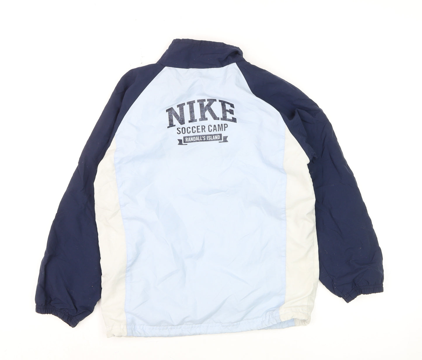 Nike Boys Blue 7-8 Years Track Jacket Soccer Camp Polyester