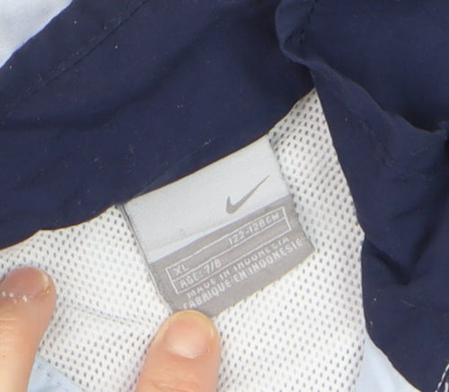 Nike Boys Blue 7-8 Years Track Jacket Soccer Camp Polyester