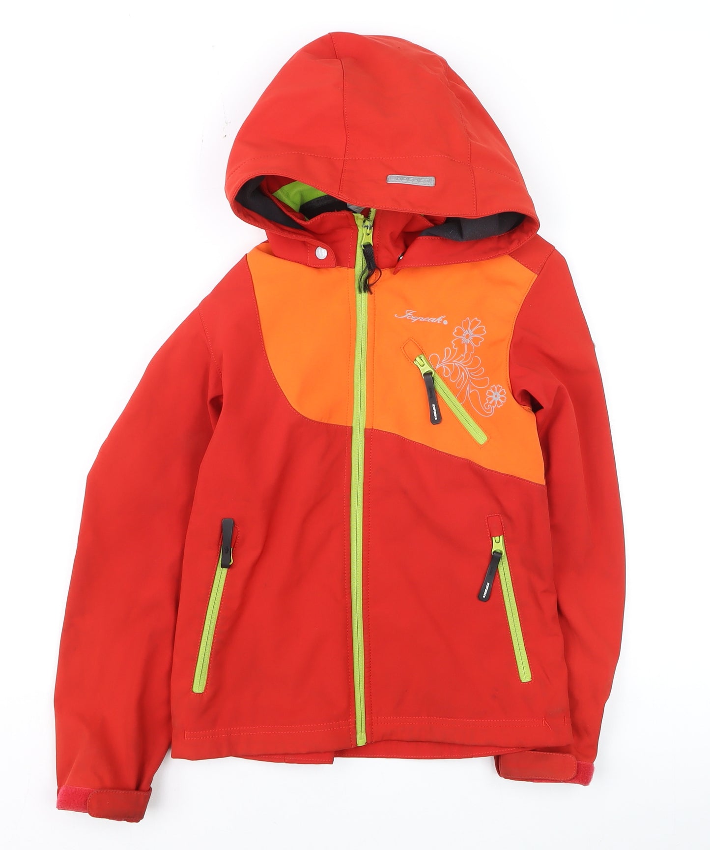 Sergent Major Boys Red Soft Shell Hooded Jacket 9-10 Years Windproof