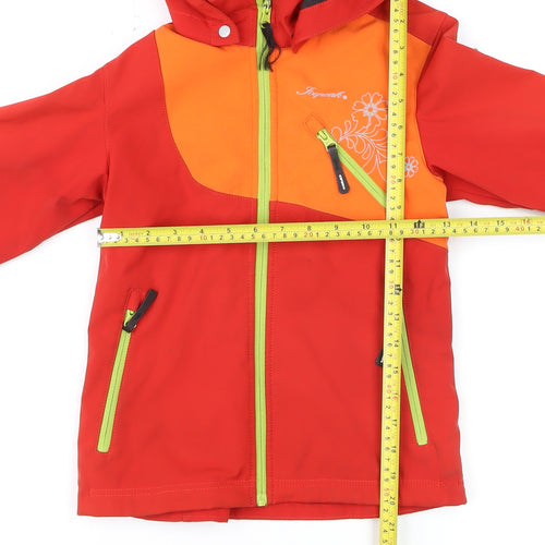 Sergent Major Boys Red Soft Shell Hooded Jacket 9-10 Years Windproof