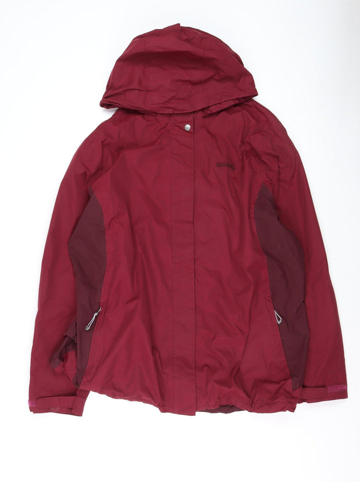 Regatta Women's Red Waterproof Hooded Rain Jacket Size 22