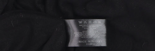Label Lab Women's Black Wrap Cowl Neck Long Sleeve Jersey Blouse Size 12