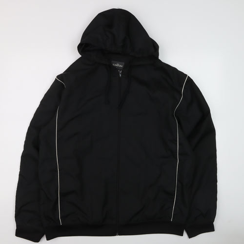 St. John's Bay Men's Black M Windbreaker Hooded Jacket