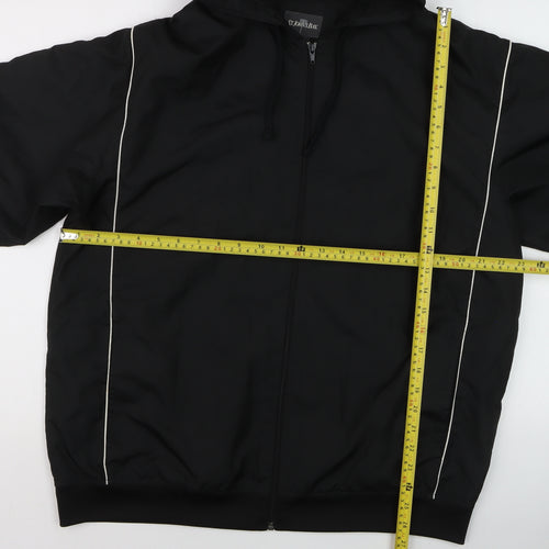 St. John's Bay Men's Black M Windbreaker Hooded Jacket