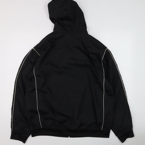 St. John's Bay Men's Black M Windbreaker Hooded Jacket