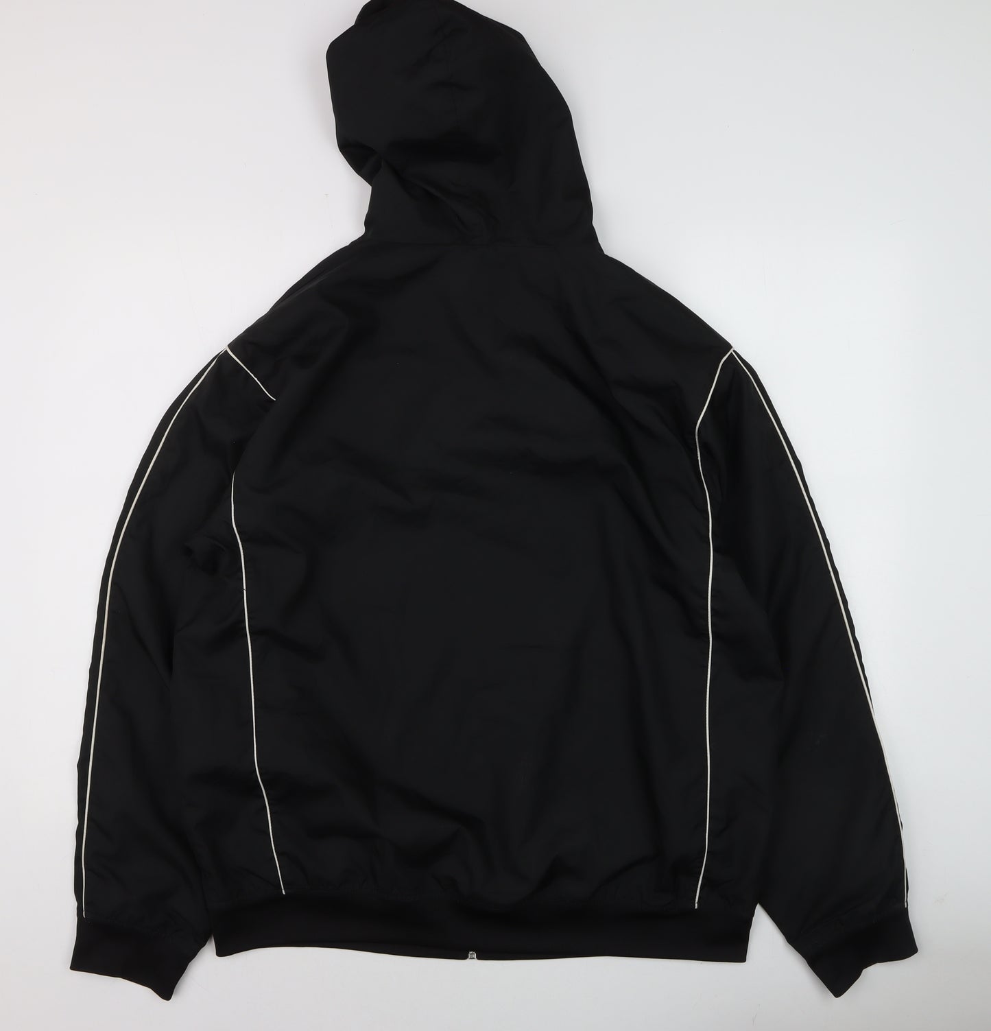 St. John's Bay Men's Black M Windbreaker Hooded Jacket