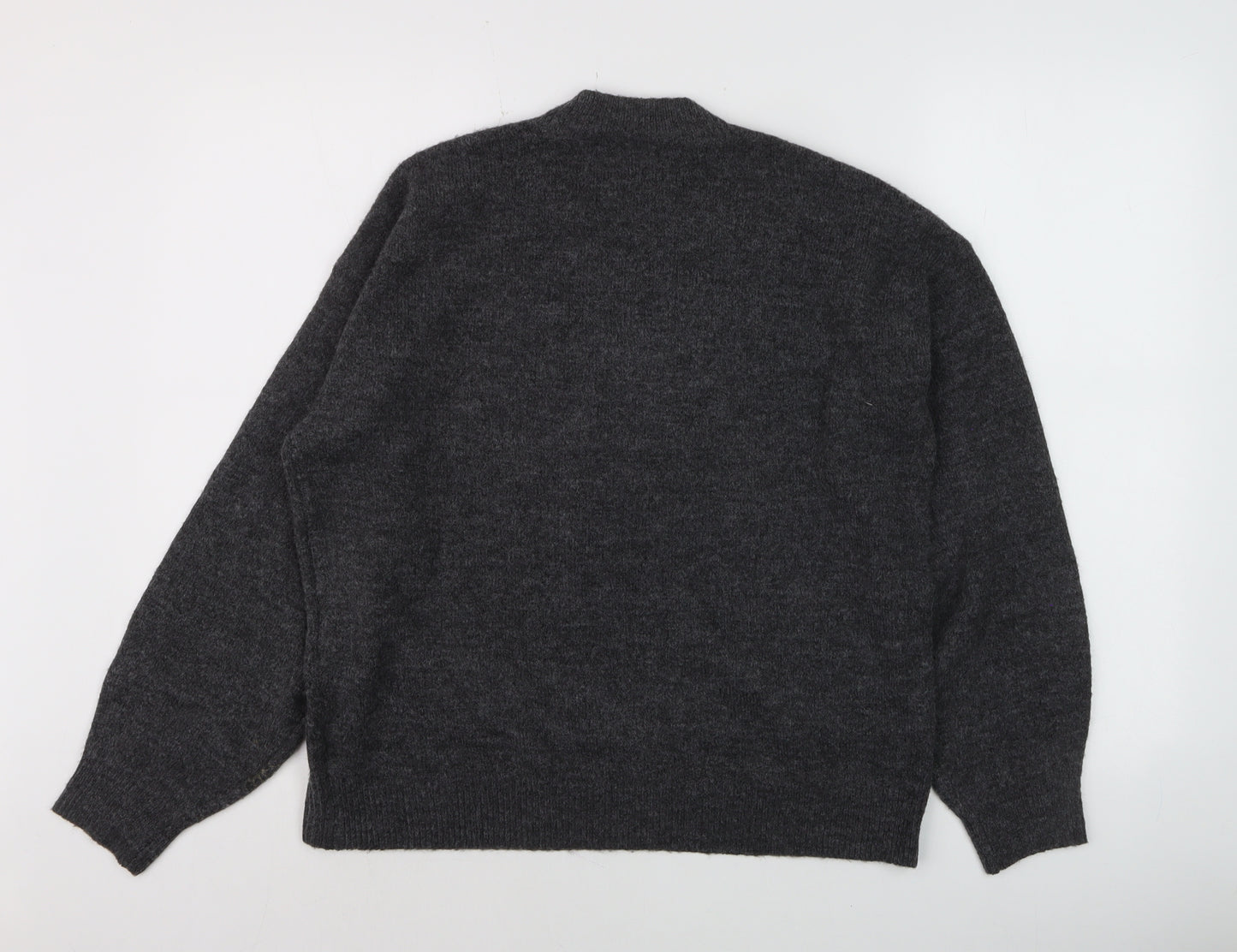 Marks and Spencer Women's Grey Sequin Christmas Jumper Size M