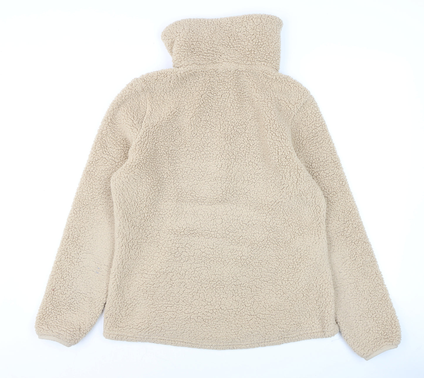 Skechers Women Beige Fleece Full Zip Hoodie Size S