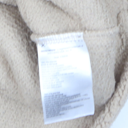 Skechers Women Beige Fleece Full Zip Hoodie Size S