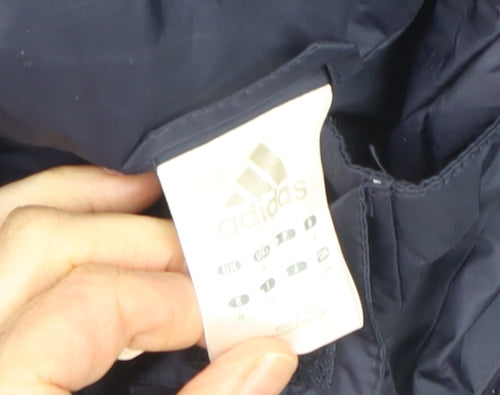 Adidas Men’s Blue Windbreaker Jacket L Full Zip Lightweight Sportswear