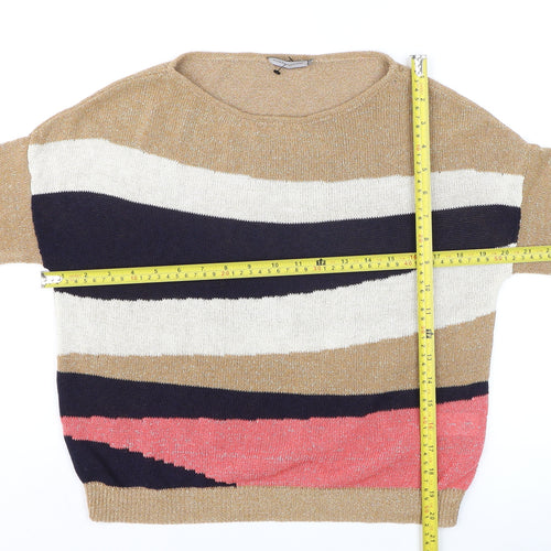 Superdry Women's Multicoloured Striped Boat Neck Pullover Jumper S