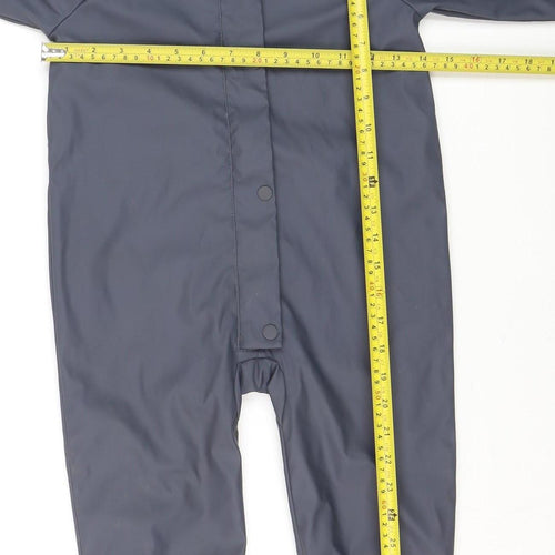 Marks and Spencer Boys Grey Hooded Shower Resistant Snowsuit 2-3 Years