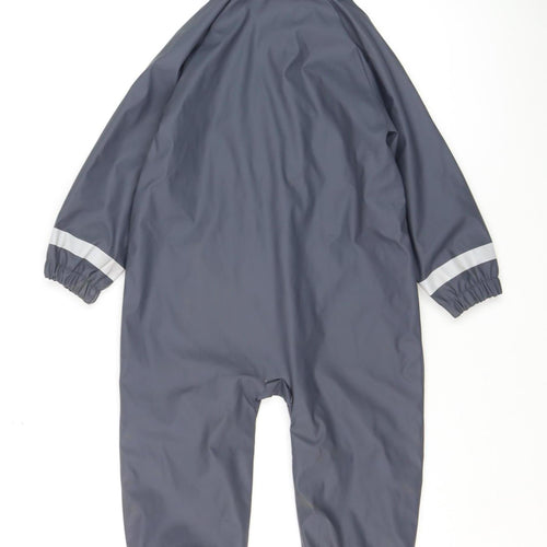 Marks and Spencer Boys Grey Hooded Shower Resistant Snowsuit 2-3 Years