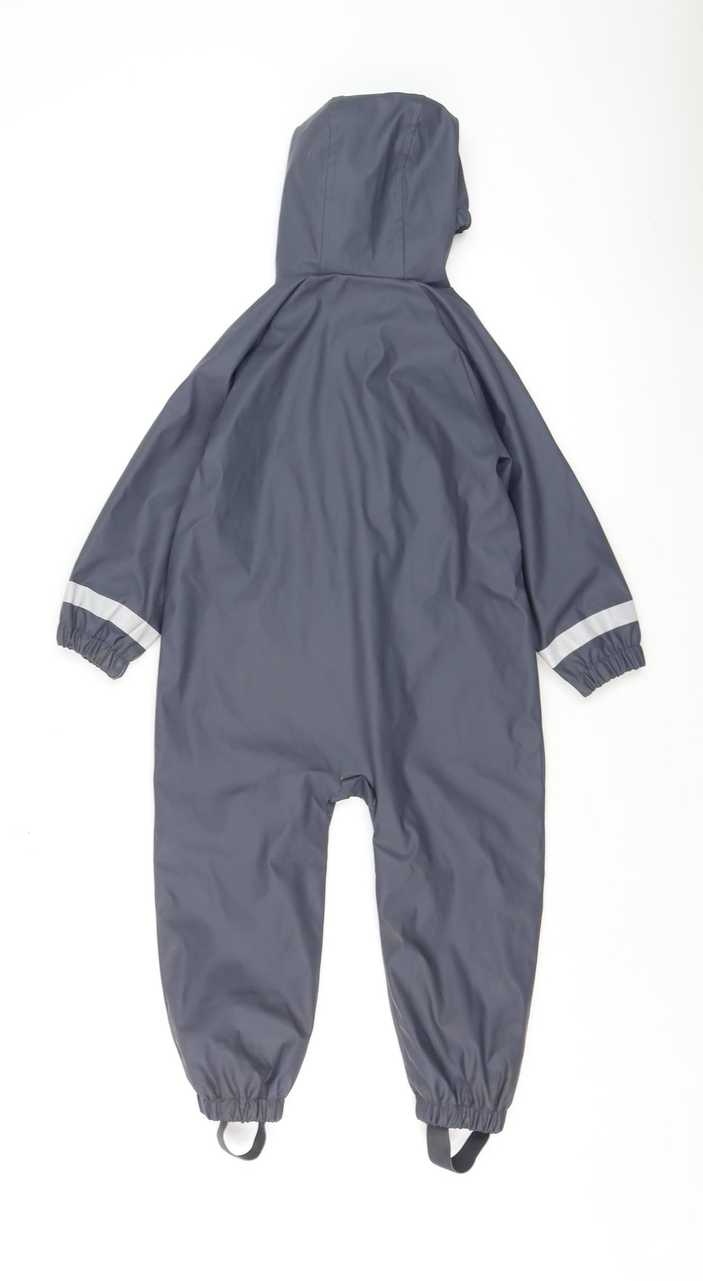 Marks and Spencer Boys Grey Hooded Shower Resistant Snowsuit 2-3 Years