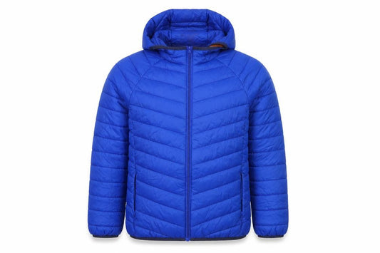 Marks and Spencer Boys Blue Hooded Puffer Jacket 12-13 Years Winter Casual