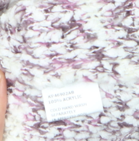 Stella Womens Multicoloured Size 10 Chunky Knit Hooded Tunic Jumper