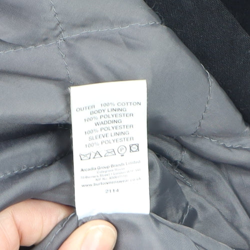 Burton Mens Black Cotton Lined Mid-Length Jacket Size M