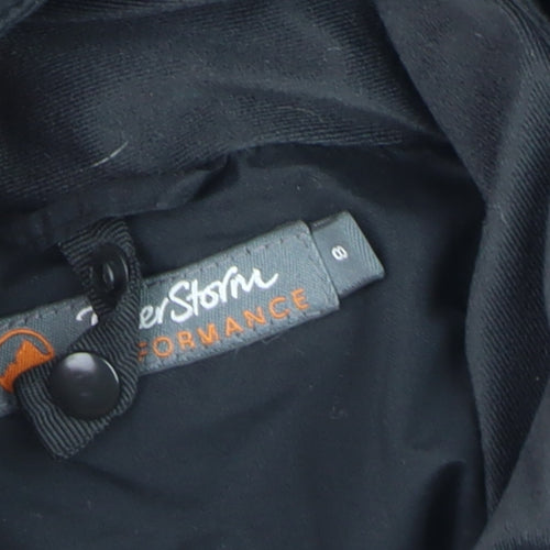 Peter Storm Women Black Size 8 Waterproof Hooded Rain Jacket