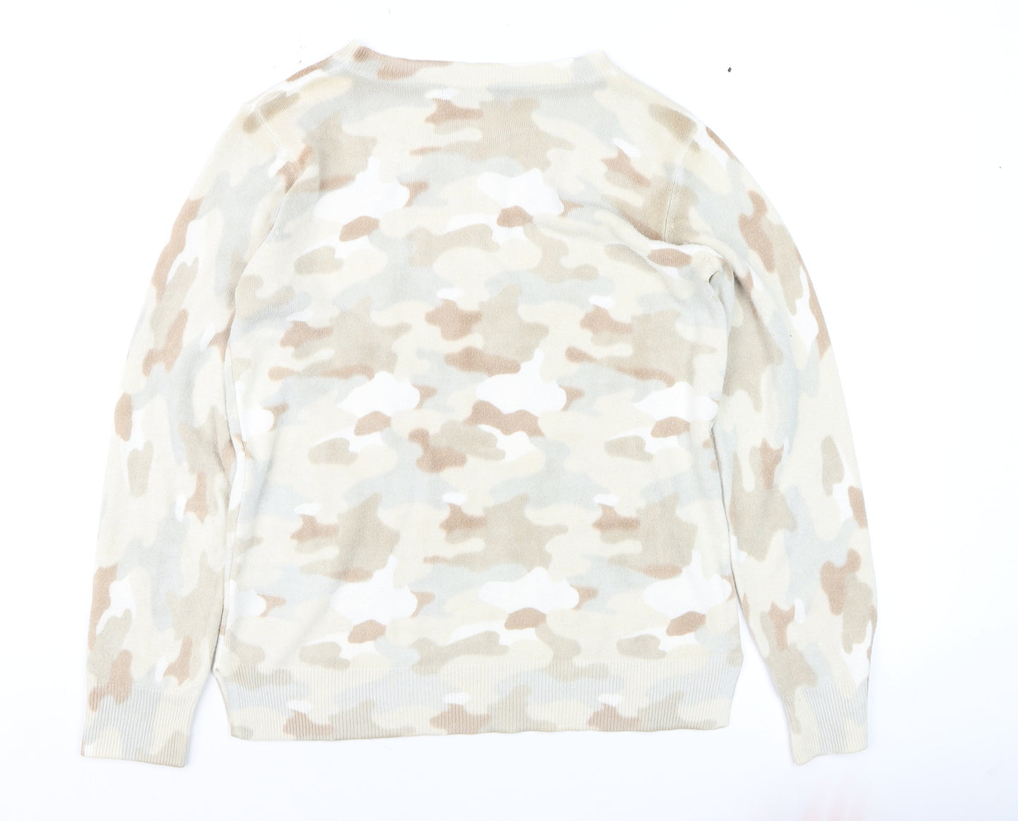 Marks and Spencer Women Beige Camouflage Jumper Size 12