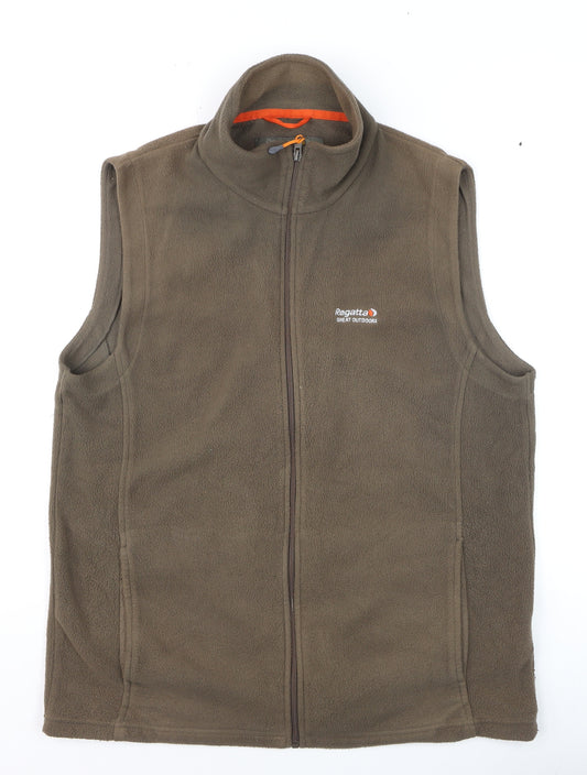 Regatta Men's Brown Fleece Bodywarmer Gilet Vest L Outdoor Casual
