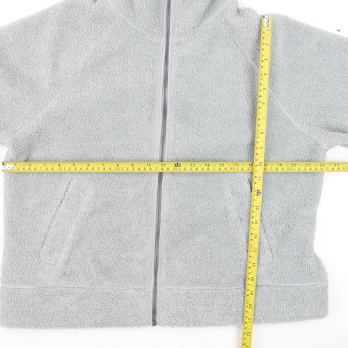 Part Two Womens Grey Fleece Zip Jacket Size 14 Warm Autumn Layer