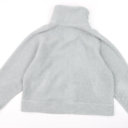 Part Two Womens Grey Fleece Zip Jacket Size 14 Warm Autumn Layer