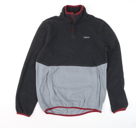 Alpkit Men's Grey Fleece 1/4 Zip Pullover Sweatshirt Size S