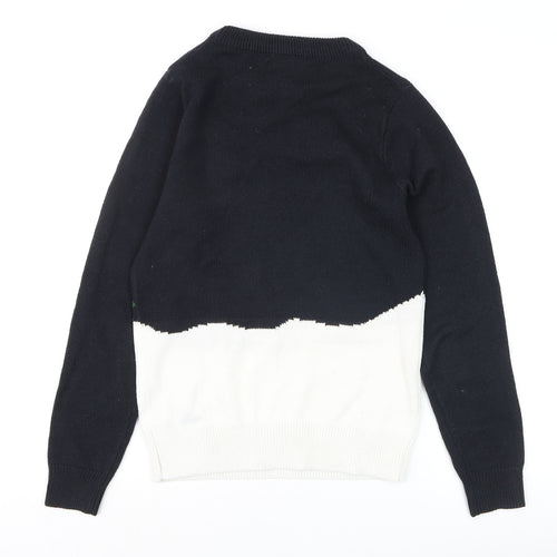 Next Womens Black Christmas Penguin Jumper XS Pullover Knit