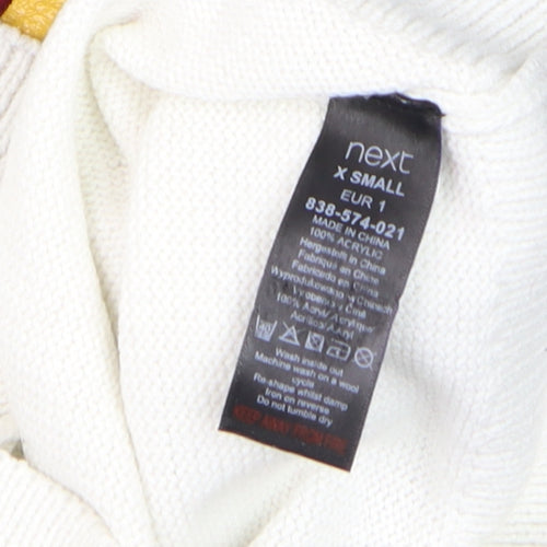 Next Womens Black Christmas Penguin Jumper XS Pullover Knit