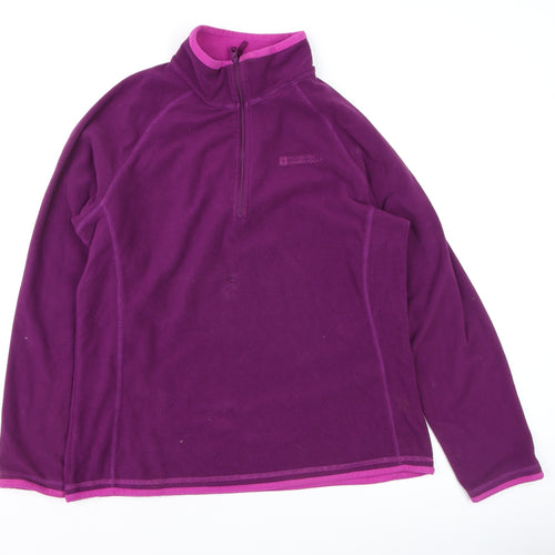 Mountain Warehouse Womens Purple Fleece Pullover Hoodie Size 14