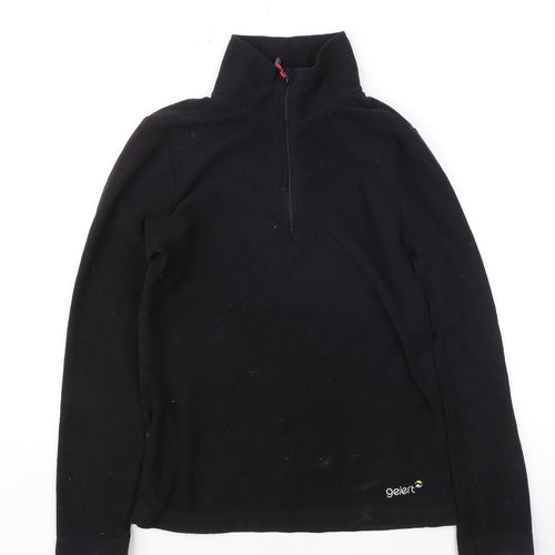 Gelert Women's Black Fleece Pullover Sweatshirt Size 8 UK 1/2 Zip