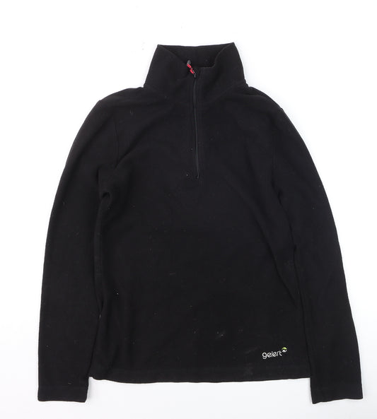 Gelert Women's Black Fleece Pullover Sweatshirt Size 8 UK 1/2 Zip