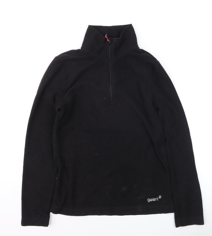 Gelert Women's Black Fleece Pullover Sweatshirt Size 8 UK 1/2 Zip