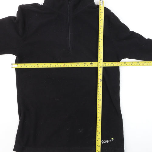 Gelert Women's Black Fleece Pullover Sweatshirt Size 8 UK 1/2 Zip