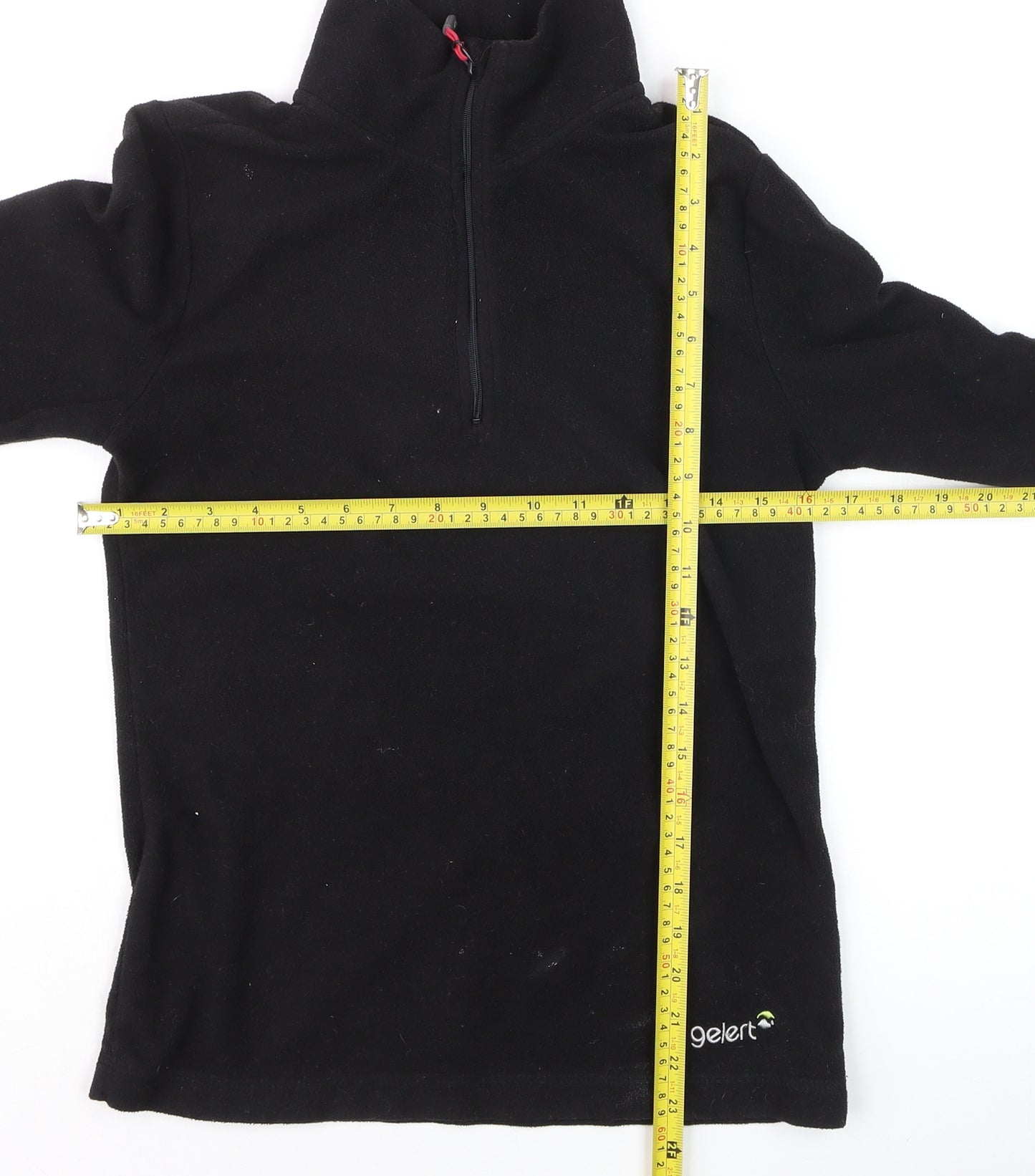 Gelert Women's Black Fleece Pullover Sweatshirt Size 8 UK 1/2 Zip
