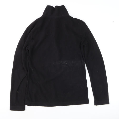 Gelert Women's Black Fleece Pullover Sweatshirt Size 8 UK 1/2 Zip