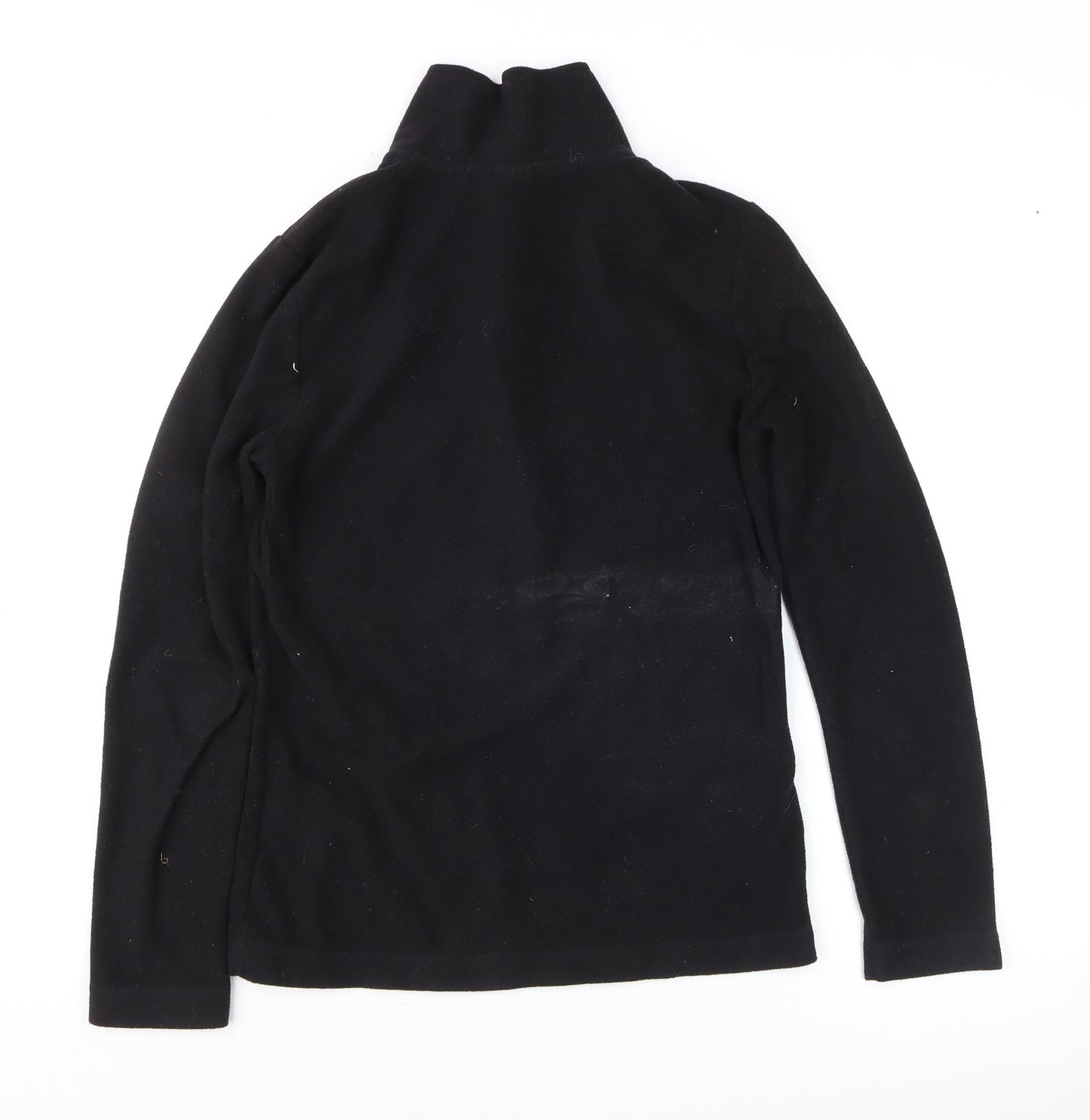 Gelert Women's Black Fleece Pullover Sweatshirt Size 8 UK 1/2 Zip