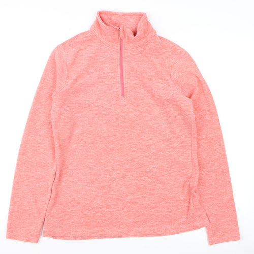 Mountain Warehouse Women's Pink 1/2 Zip Pullover Sweatshirt UK 10