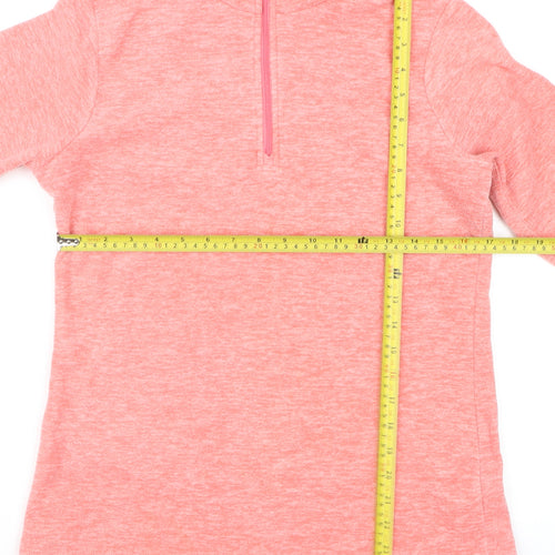 Mountain Warehouse Women's Pink 1/2 Zip Pullover Sweatshirt UK 10