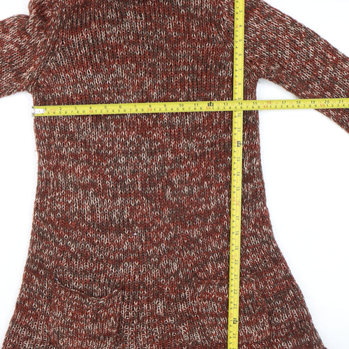 Wear With Pride Women's Brown Roll Neck Chunky Knit Jumper Size M