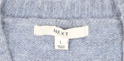 Next Men’s Blue Knit Button Vest Jumper L Acrylic Blend