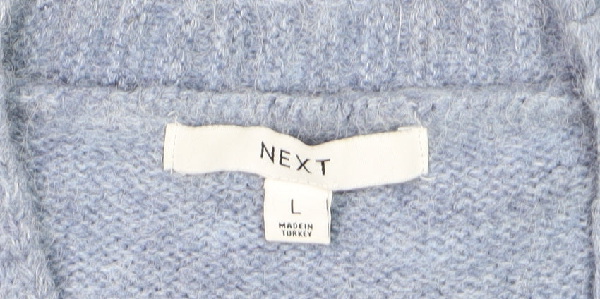 Next Men’s Blue Knit Button Vest Jumper L Acrylic Blend