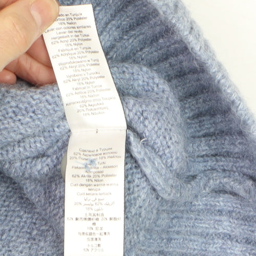 Next Men’s Blue Knit Button Vest Jumper L Acrylic Blend