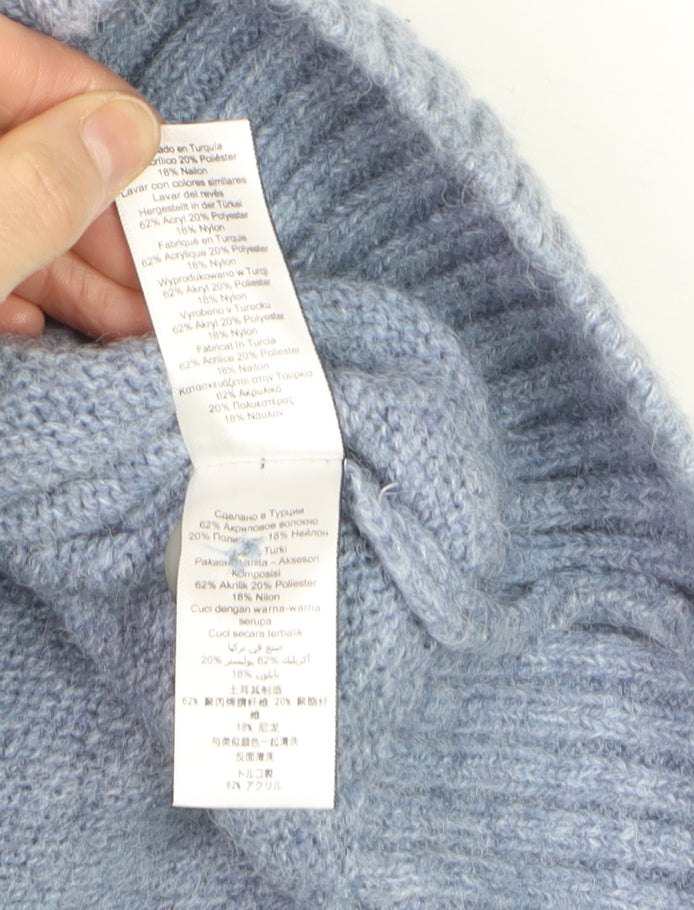 Next Men’s Blue Knit Button Vest Jumper L Acrylic Blend