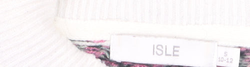 Isle Womens Multicoloured Fair Isle Knit High Neck Jumper Size S